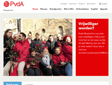 Tablet Screenshot of maastricht.pvda.nl