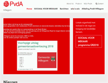 Tablet Screenshot of hillegom.pvda.nl