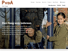 Tablet Screenshot of denhaag.pvda.nl
