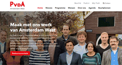 Desktop Screenshot of amsterdamwest.pvda.nl