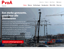 Tablet Screenshot of diemen.pvda.nl