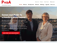 Tablet Screenshot of amsterdamnoord.pvda.nl