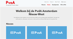 Desktop Screenshot of amsterdamnieuwwest.pvda.nl