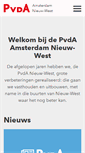 Mobile Screenshot of amsterdamnieuwwest.pvda.nl