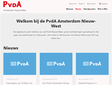 Tablet Screenshot of amsterdamnieuwwest.pvda.nl